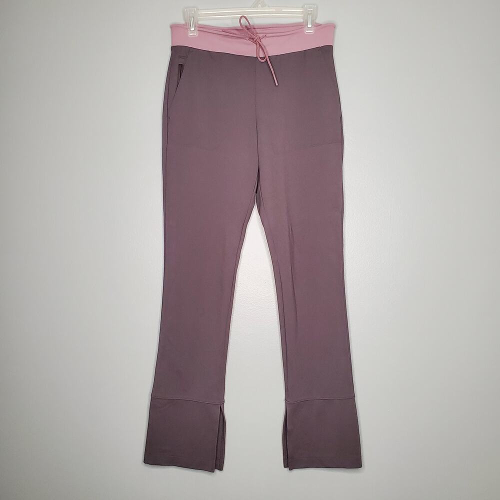 Athleta Hermosa pants women's size S grey pink workout pants bootcut gym‎ yoga
